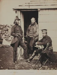 Důstojníci štábu generálporučíka Sira George Browna, z alba 52 fotografií souvisejících s krymskou válkou, 1855